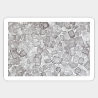 Macro of white sugar crystal Sticker